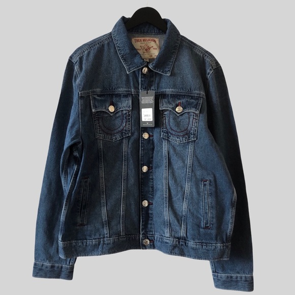 True Religion Jesse Sn Trucker Jacket Siza L - Picture 2 of 10